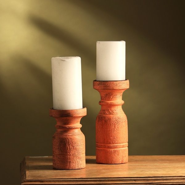 Nyla Orange Candle holder