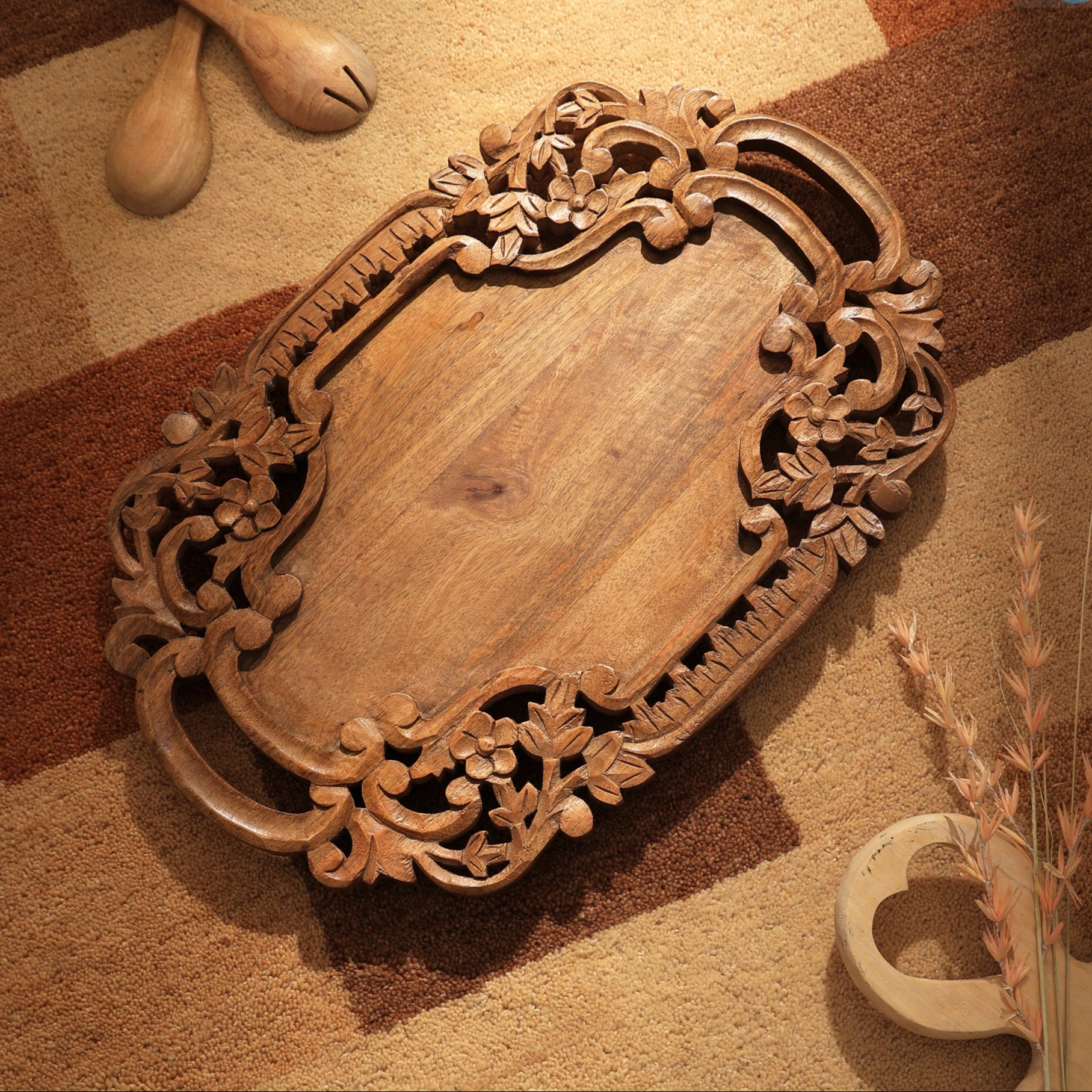Adirondack Decorative & Serving Wooden Tray