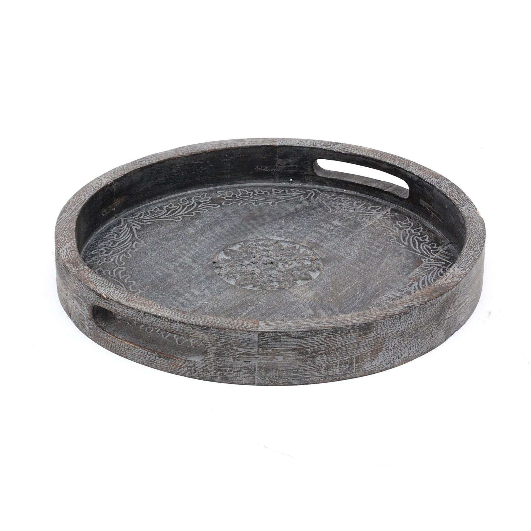Anmol Carved tray Pack of 2
