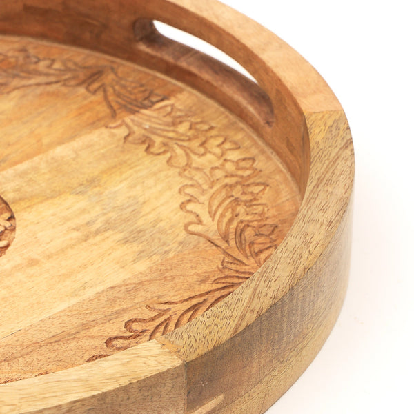 Anmol Carved tray Pack of 2