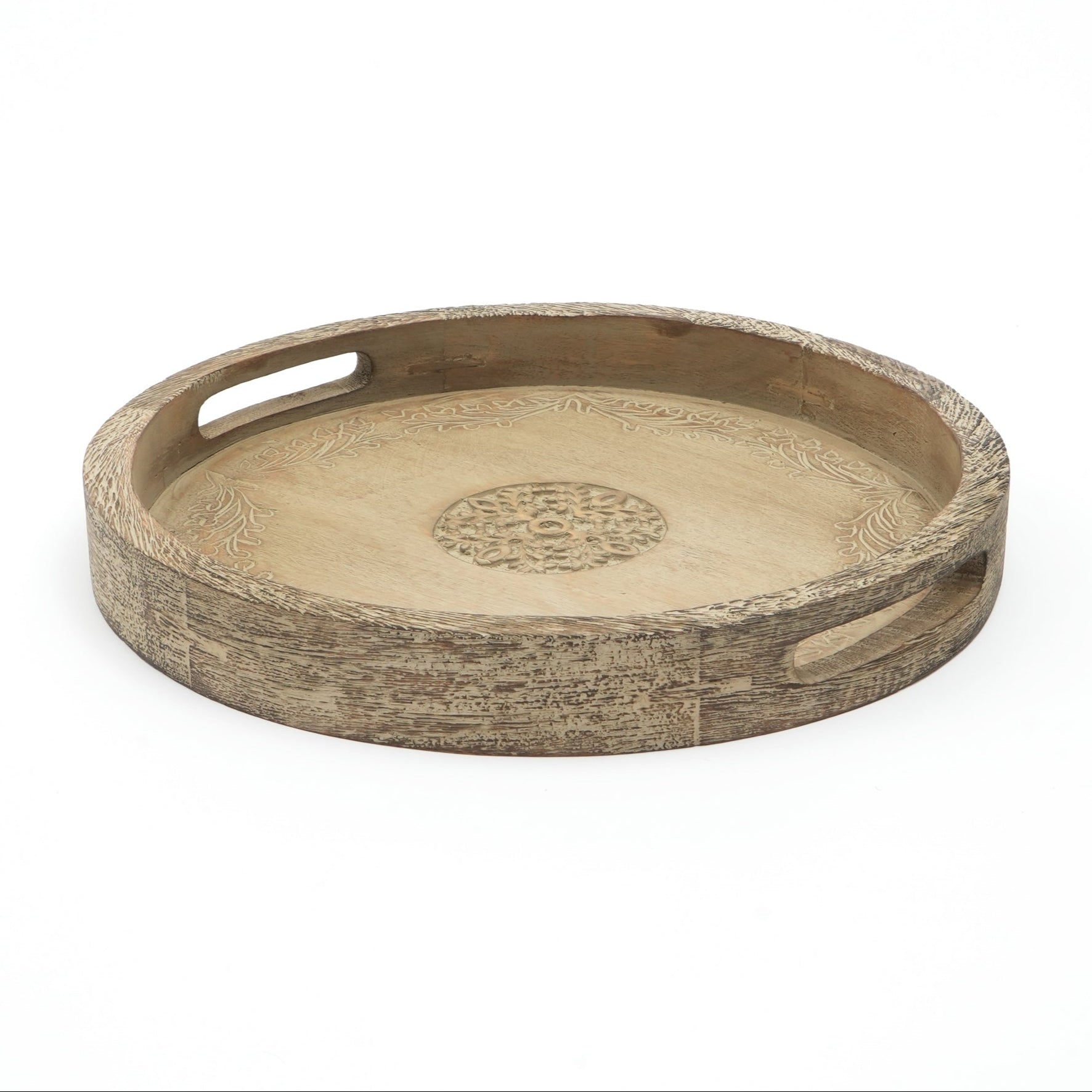 Anmol Carved tray Pack of 2