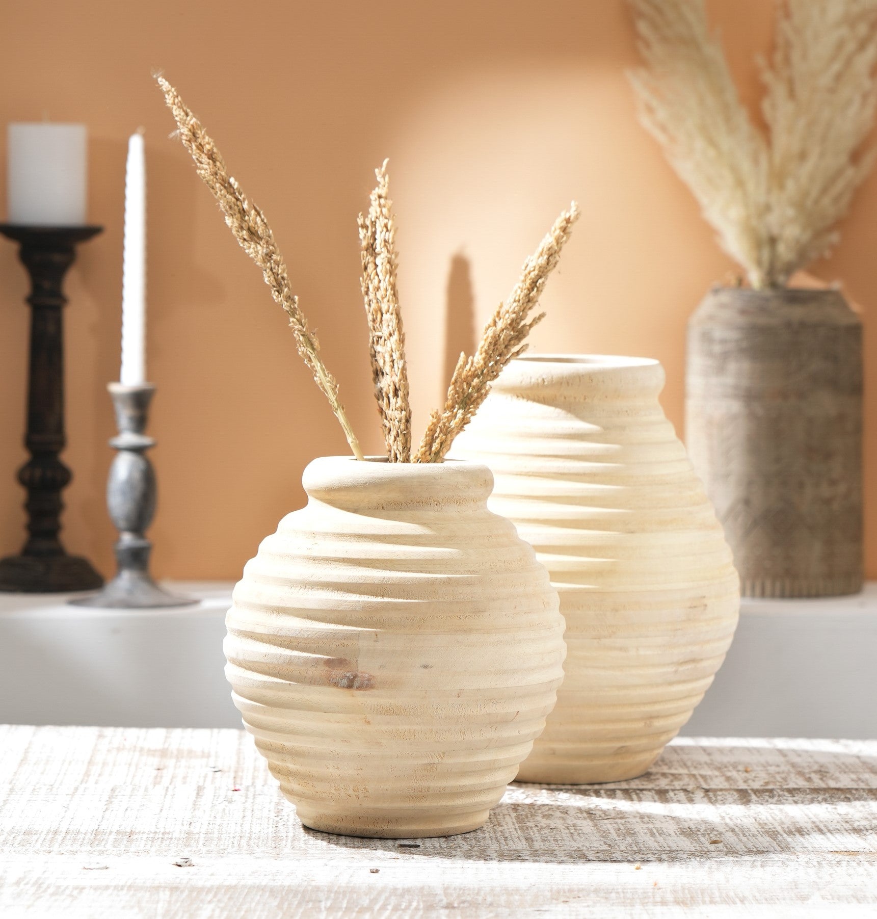 Nifa Handmade Wooden Flower Vase