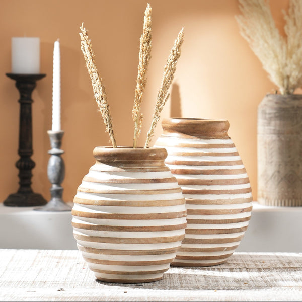 Nifa Handmade Wooden Flower Vase