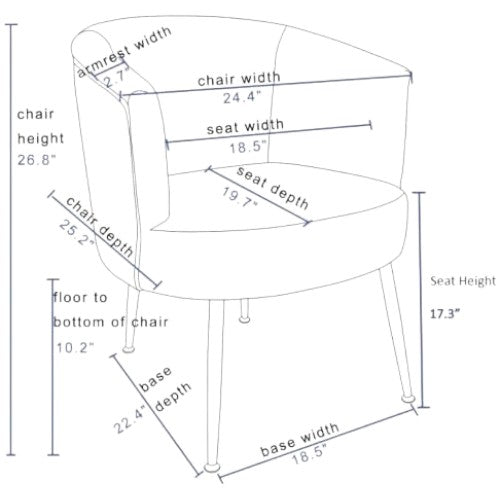 Alina Half Round Back-Chair