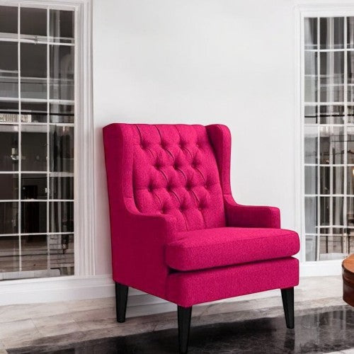 Aria Wingback Tufted Wing Chair