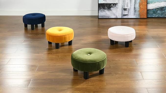 Jessica Velvet Ottoman Stool