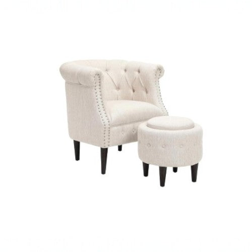 Nicole Accent Chair with Ottoman