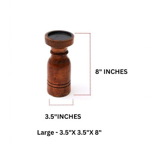 Nyla Brown Candle Holders