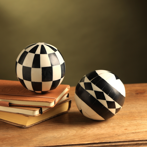 Checkered Wooden Orbs