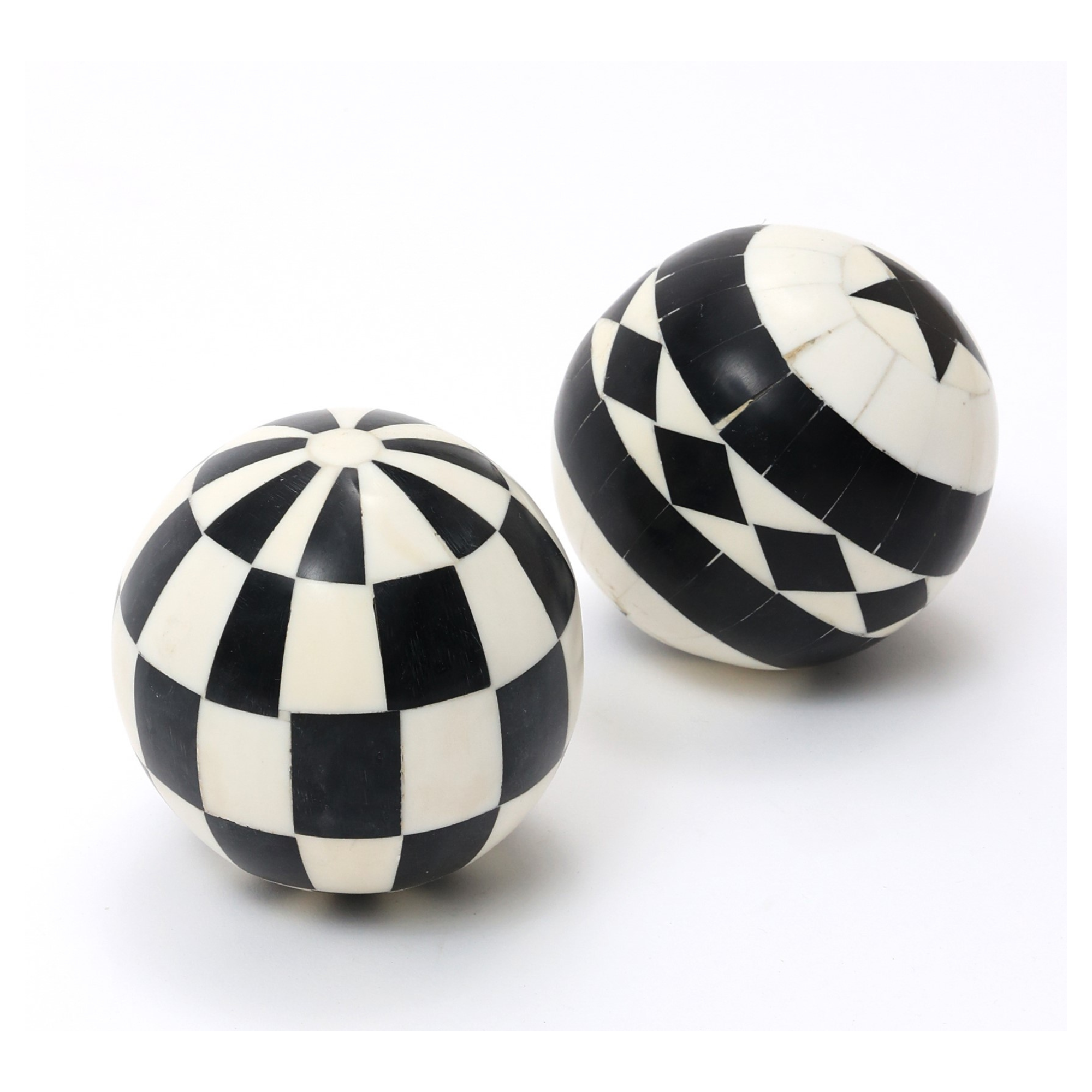 Checkered Wooden Orbs