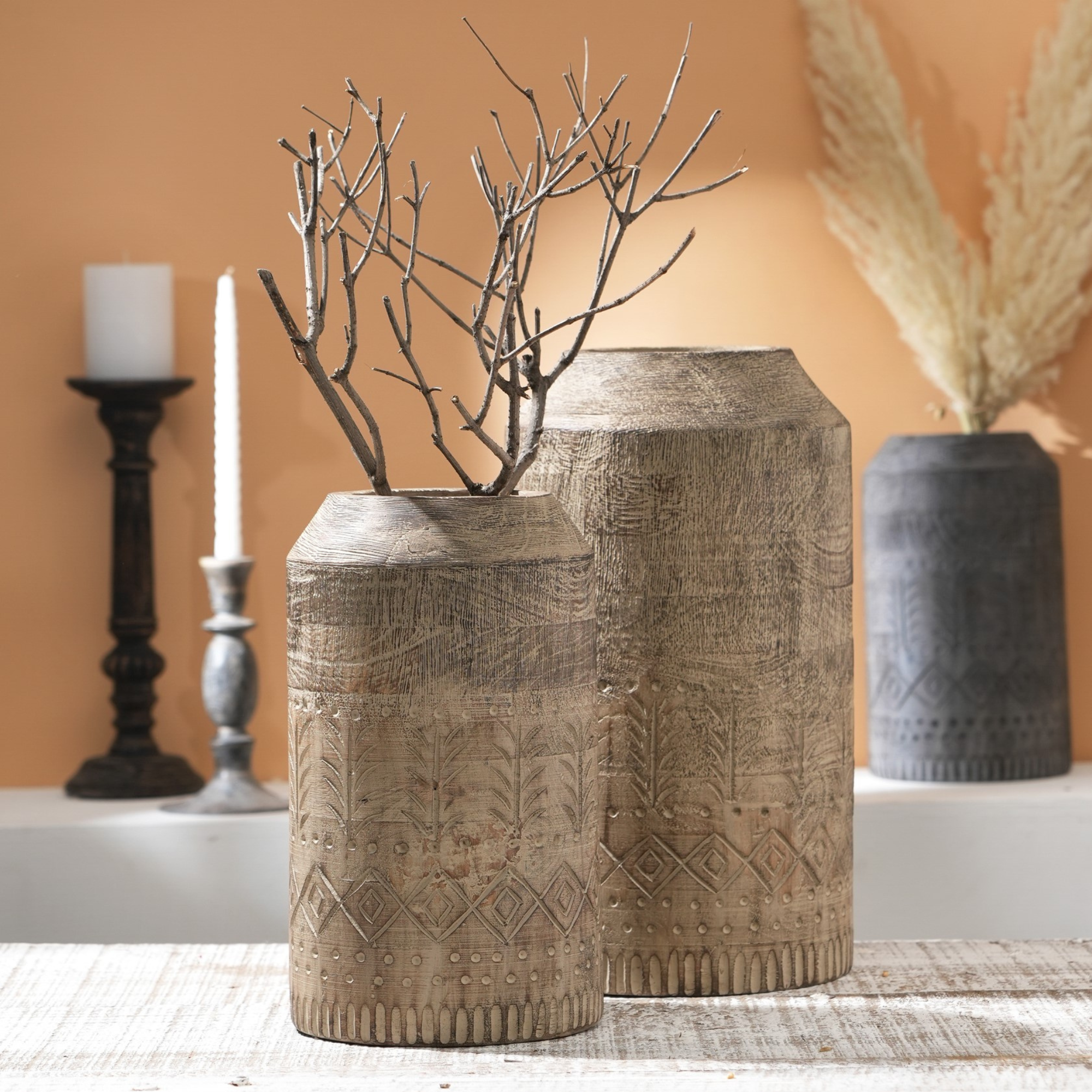 Rooh Handmade Wooden Vase