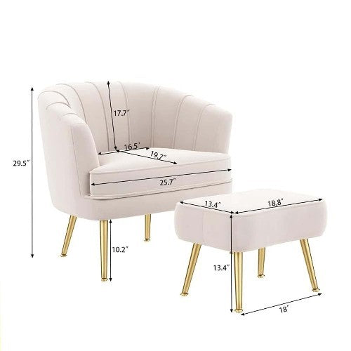 Stafford Accent Chair with Metal Legs