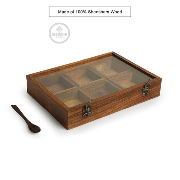 Marie Masala Box with Spoon|(6 Big Container)