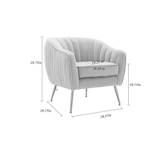 Stafford Accent Chair with Metal Legs