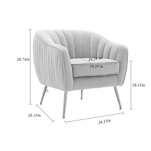 Stafford Accent Chair with Metal Legs