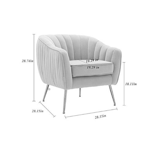 Stafford Accent Chair with Metal Legs