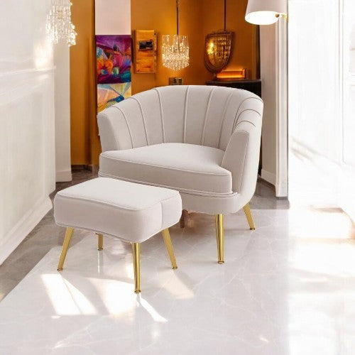 Stafford Accent Chair with Metal Legs