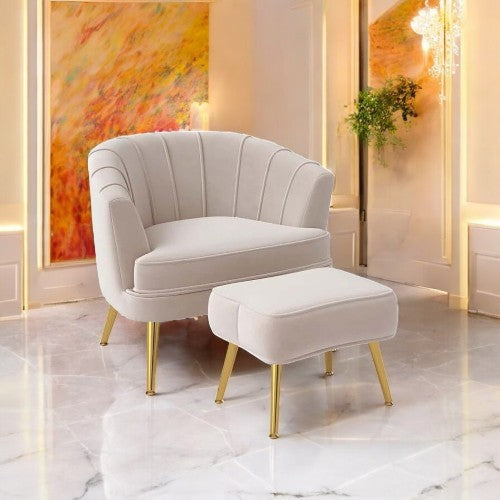 Stafford Accent Chair with Metal Legs