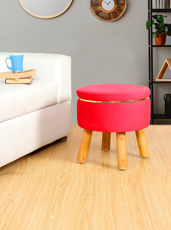 Eliana Plush Velvet Ottoman