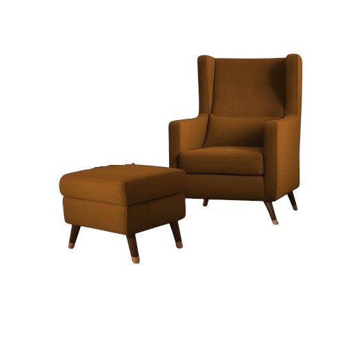 Chiara Lounge Chair with Footrest