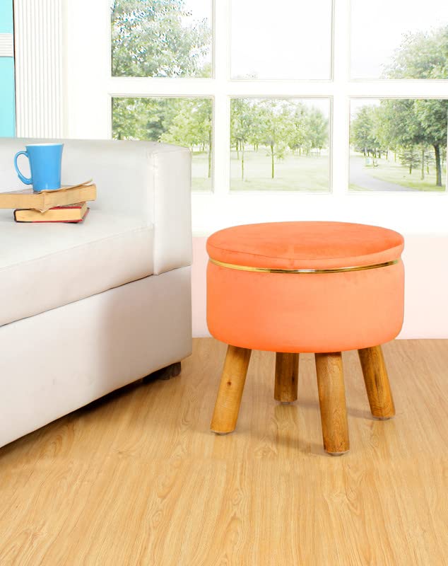 Eliana Plush Velvet Ottoman
