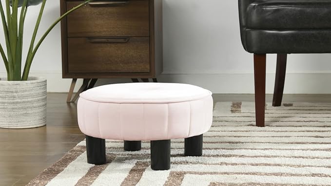 Jessica Velvet Ottoman Stool