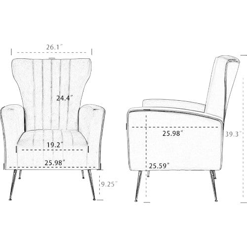 Stafford Velvet Accent Chair