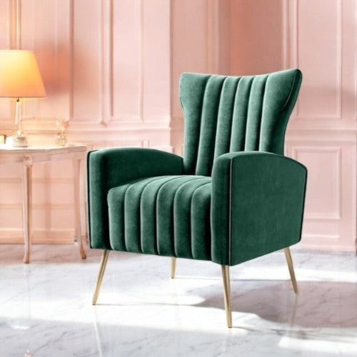 Stafford Velvet Accent Chair