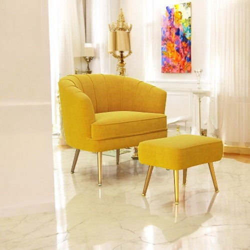Stafford Accent Chair with Metal Legs