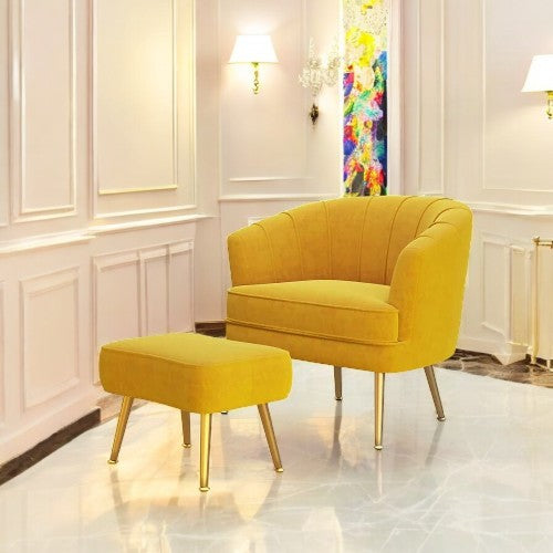 Stafford Accent Chair with Metal Legs