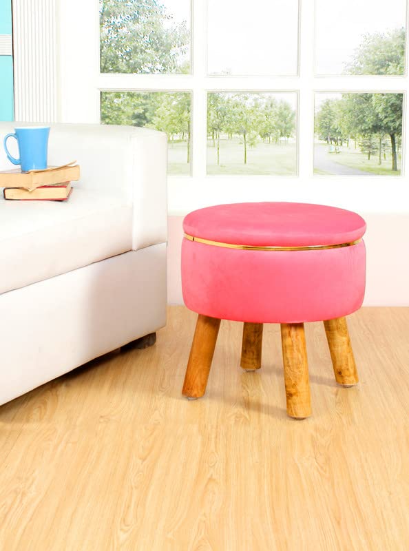 Eliana Plush Velvet Ottoman