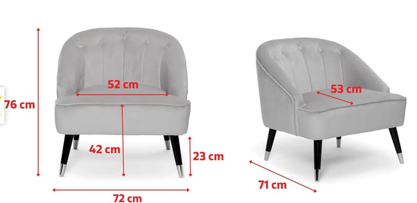 Zita Velvet Accent Chair