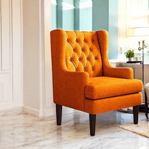 Aria Wingback Tufted Wing Chair
