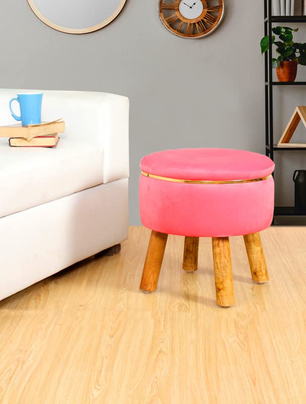 Eliana Plush Velvet Ottoman