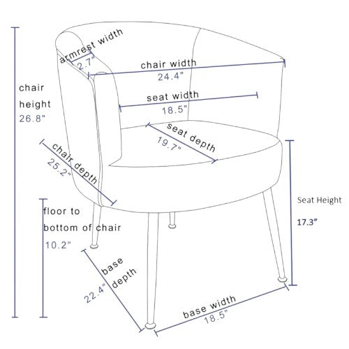 Alina Half Round Back-Chair