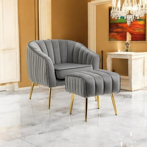Stafford Accent Chair with Metal Legs
