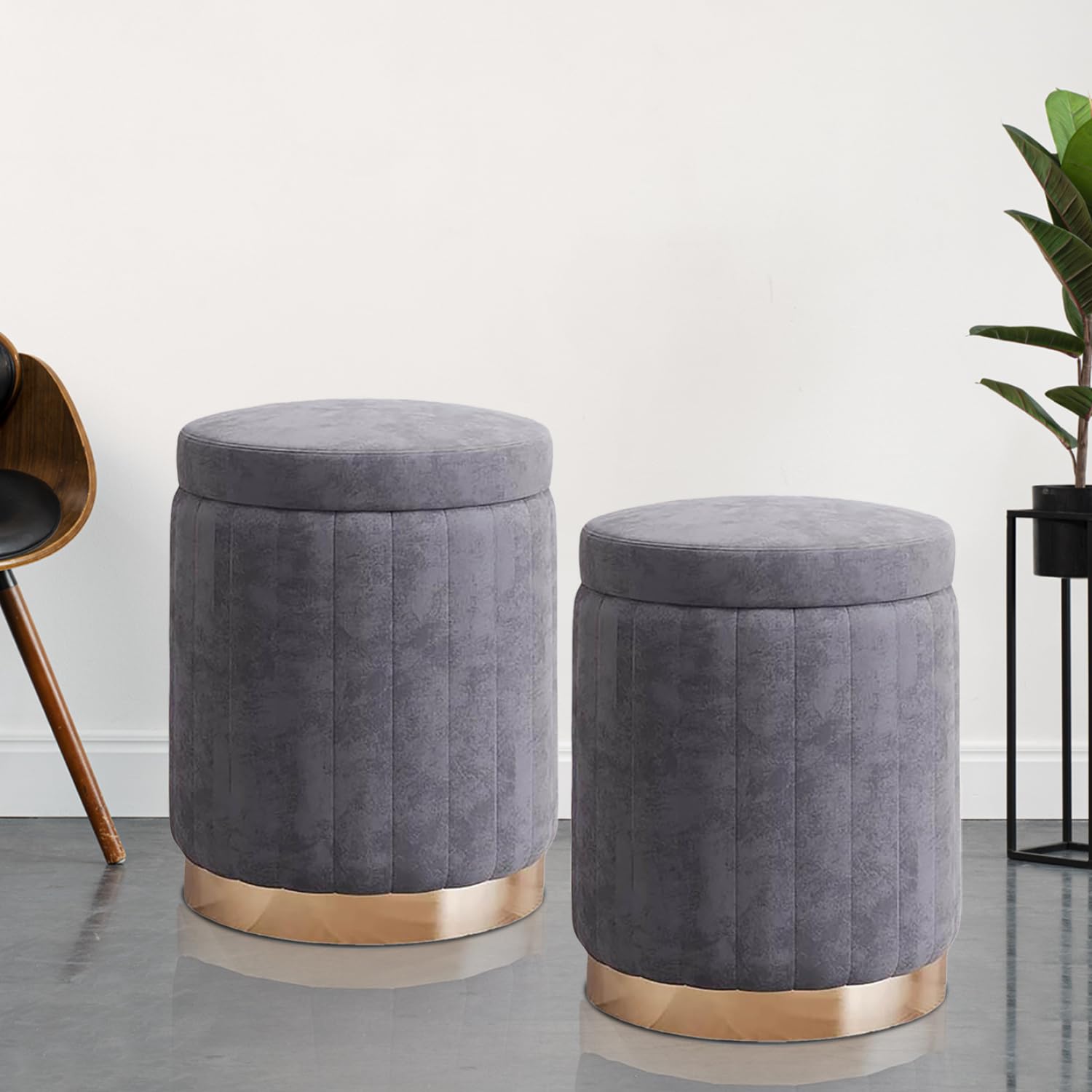 Aria Cozy Velvet Ottoman
