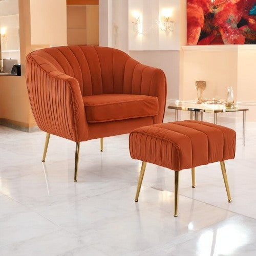 Stafford Accent Chair with Metal Legs