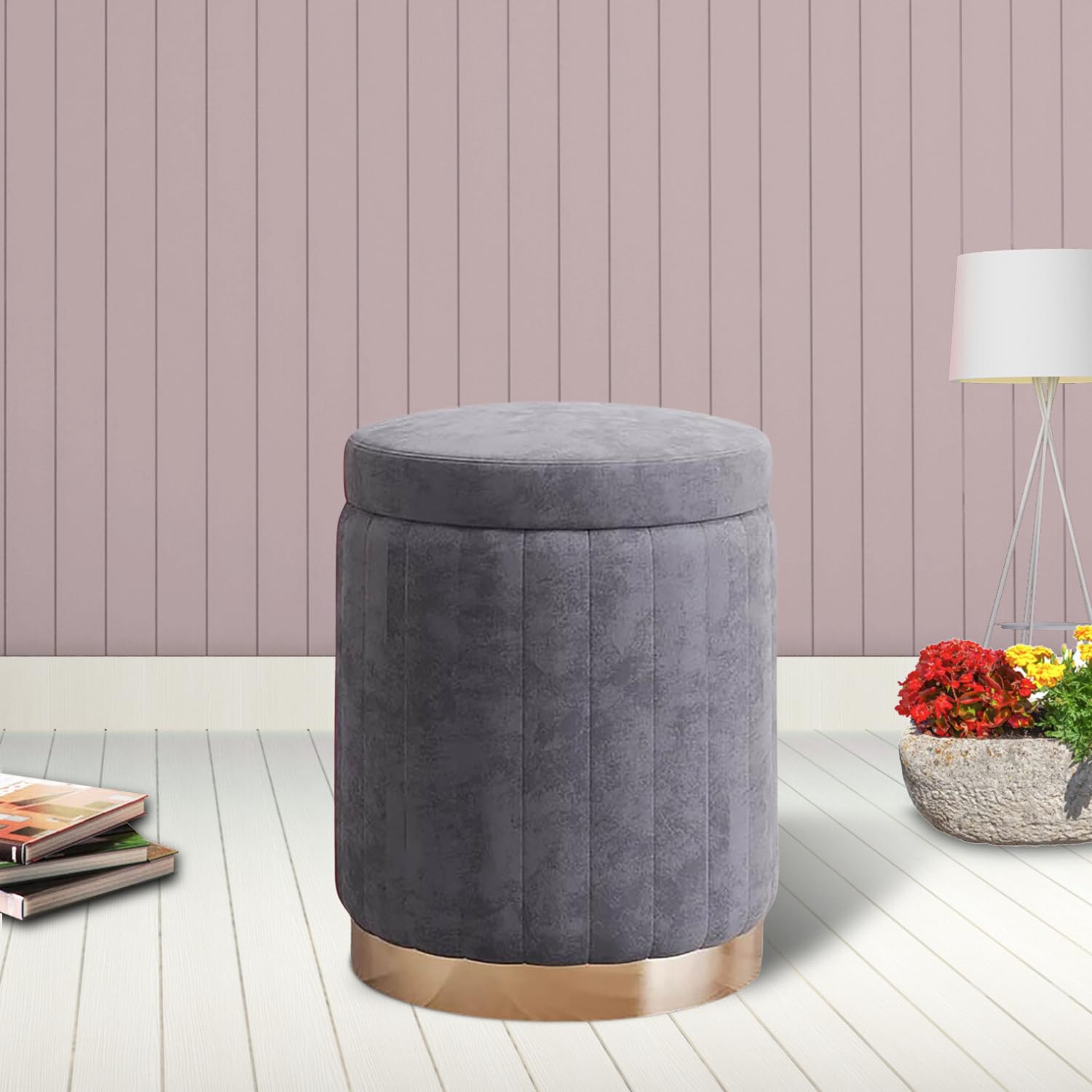 Aria Cozy Velvet Ottoman