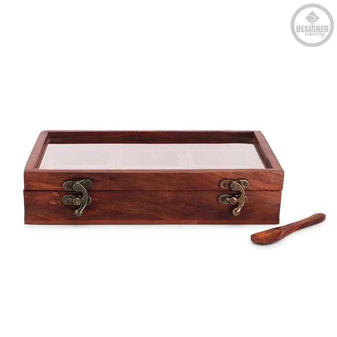 Marie Masala Box with Spoon|(6 Big Container)