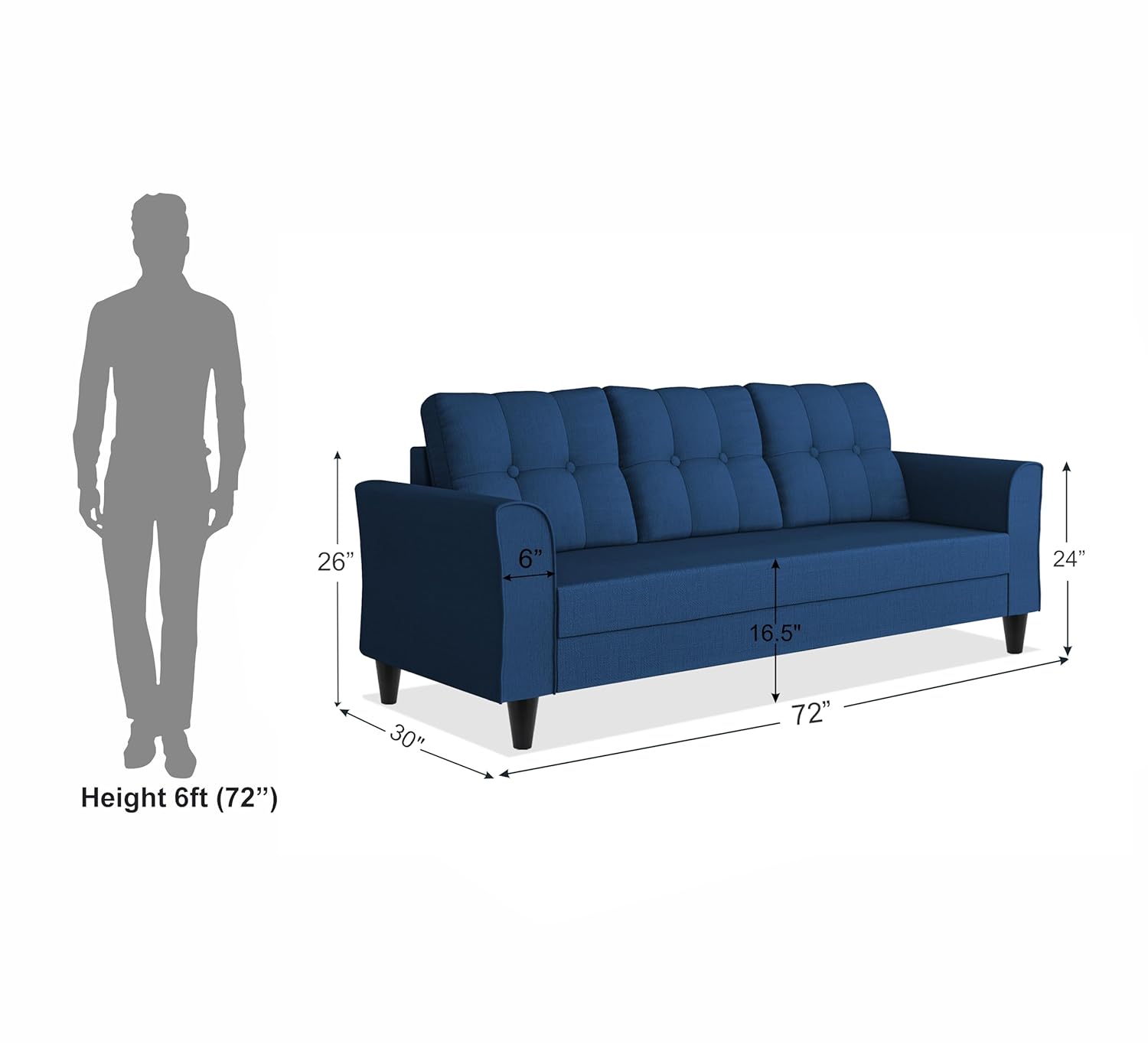 Flavie 3 Seater Sofa