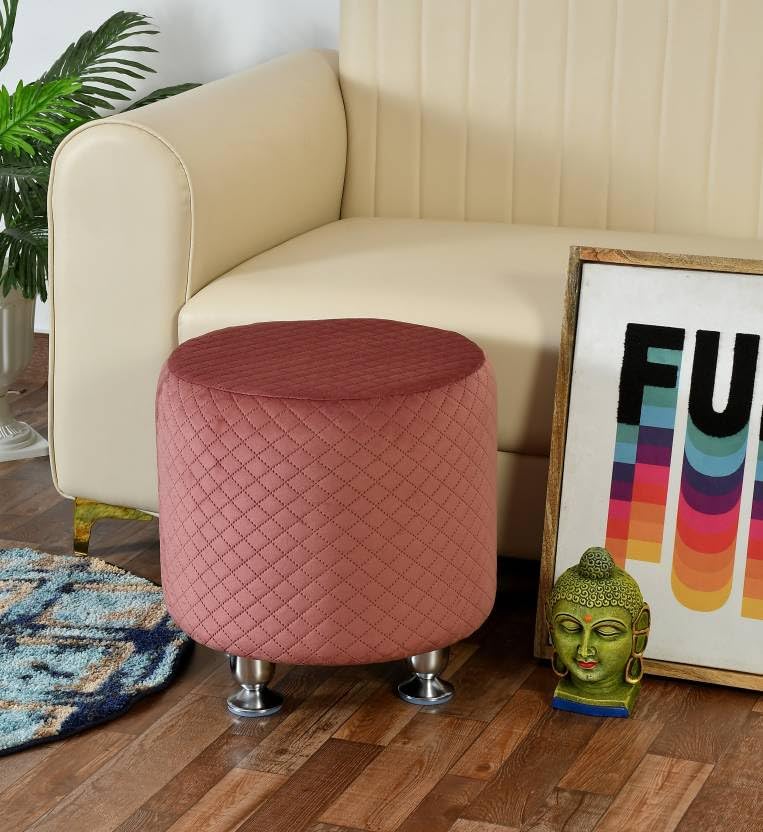 Ryan Plush Round Ottoman