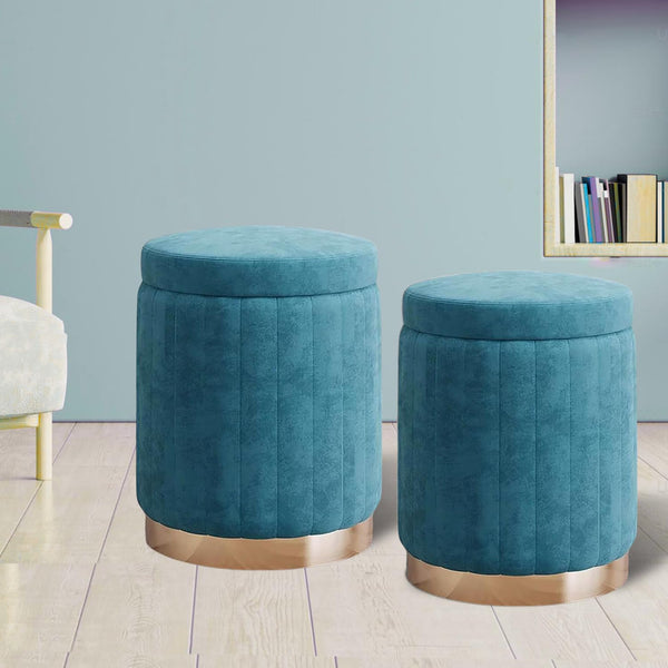 Aria Cozy Velvet Ottoman
