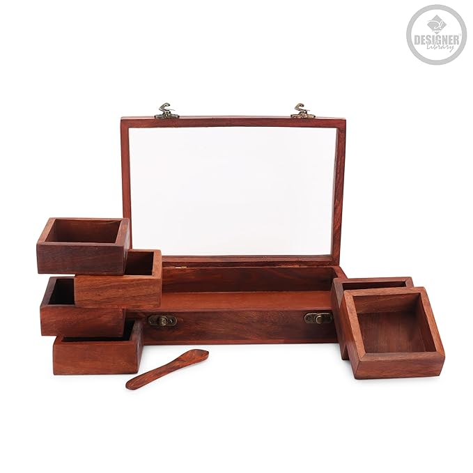 Marie Masala Box with Spoon|(6 Big Container)