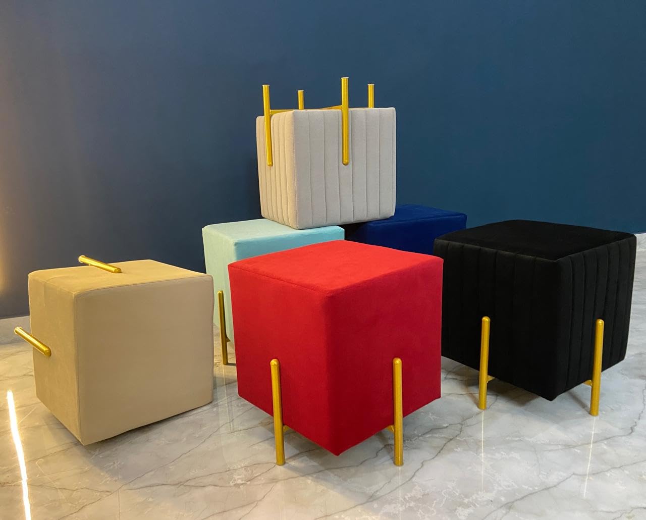 Zachary Modern Fabric Ottoman