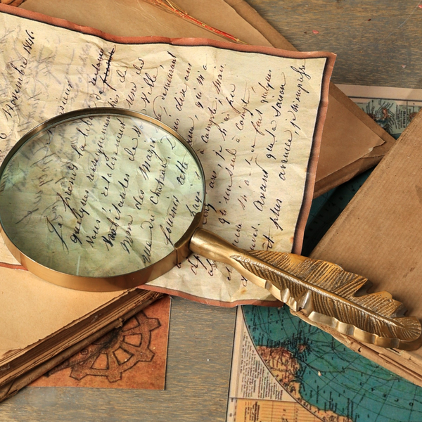 Round Magnifier with clear finish