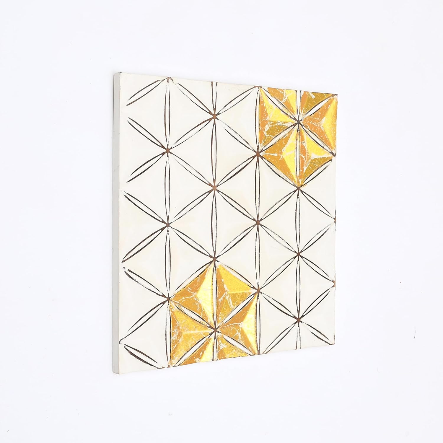 Zion Diamond Flower Carved Wall Panel