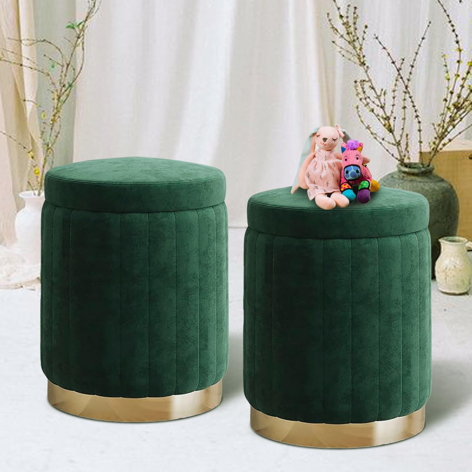 Aria Cozy Velvet Ottoman