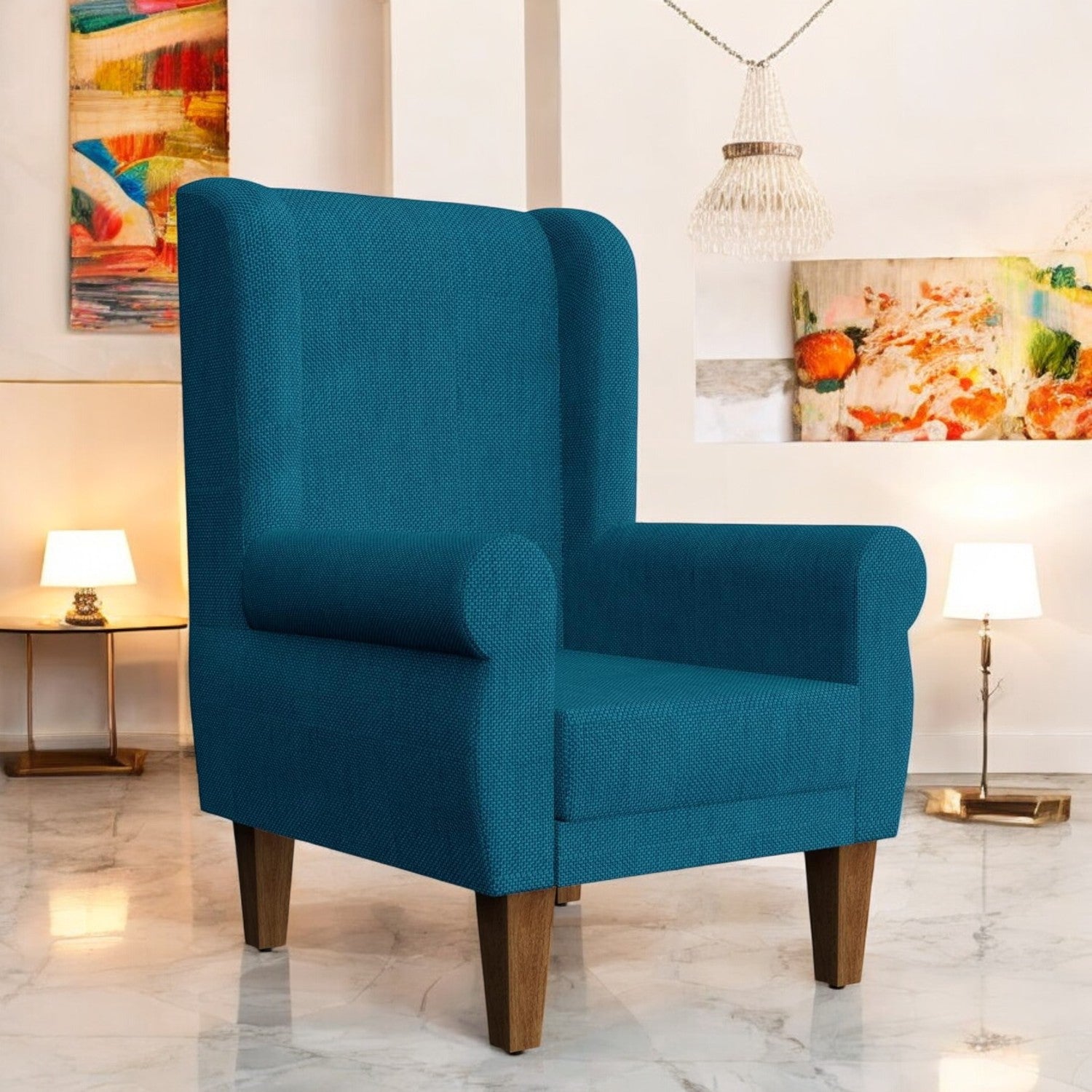 Caterina Wingback Chair with Armrests