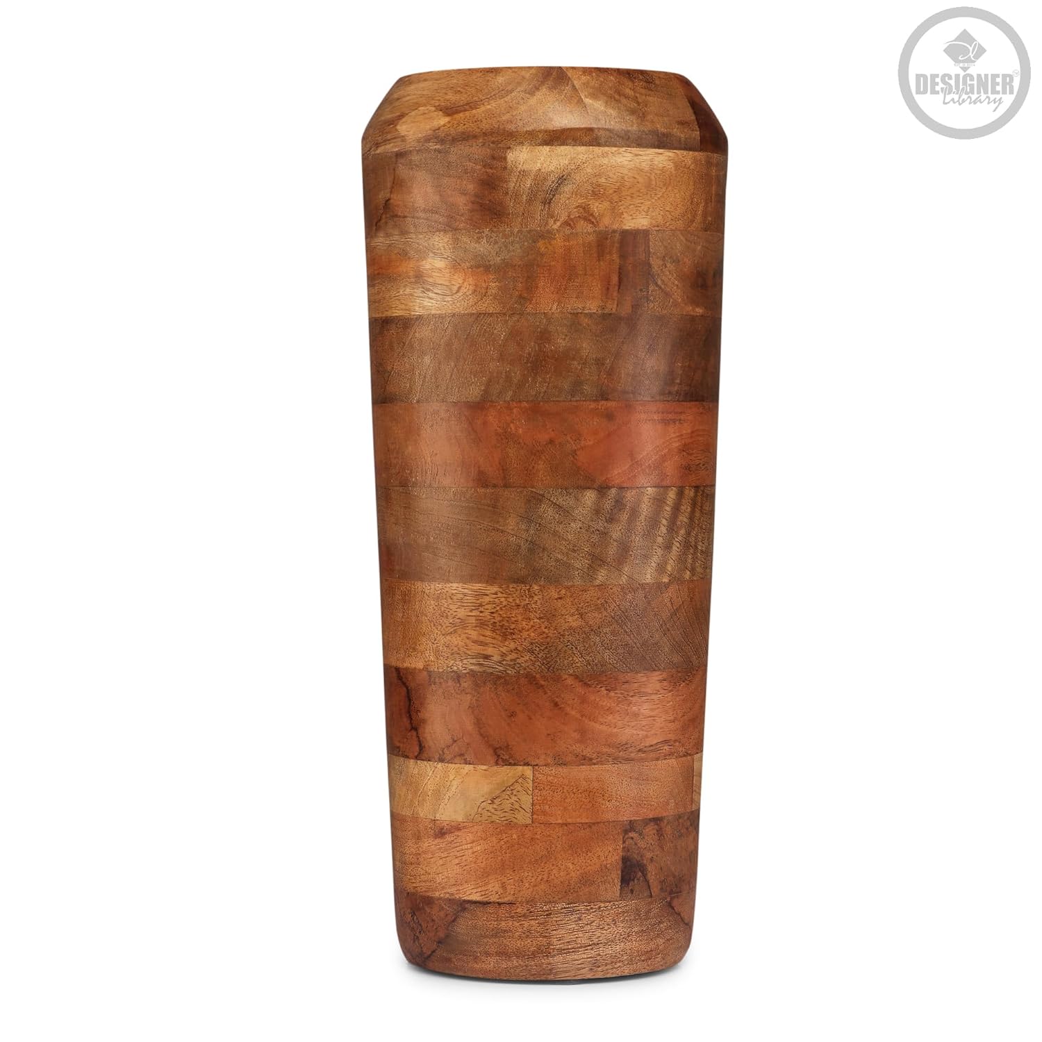 Ivory Handmade Wooden Flower Vase